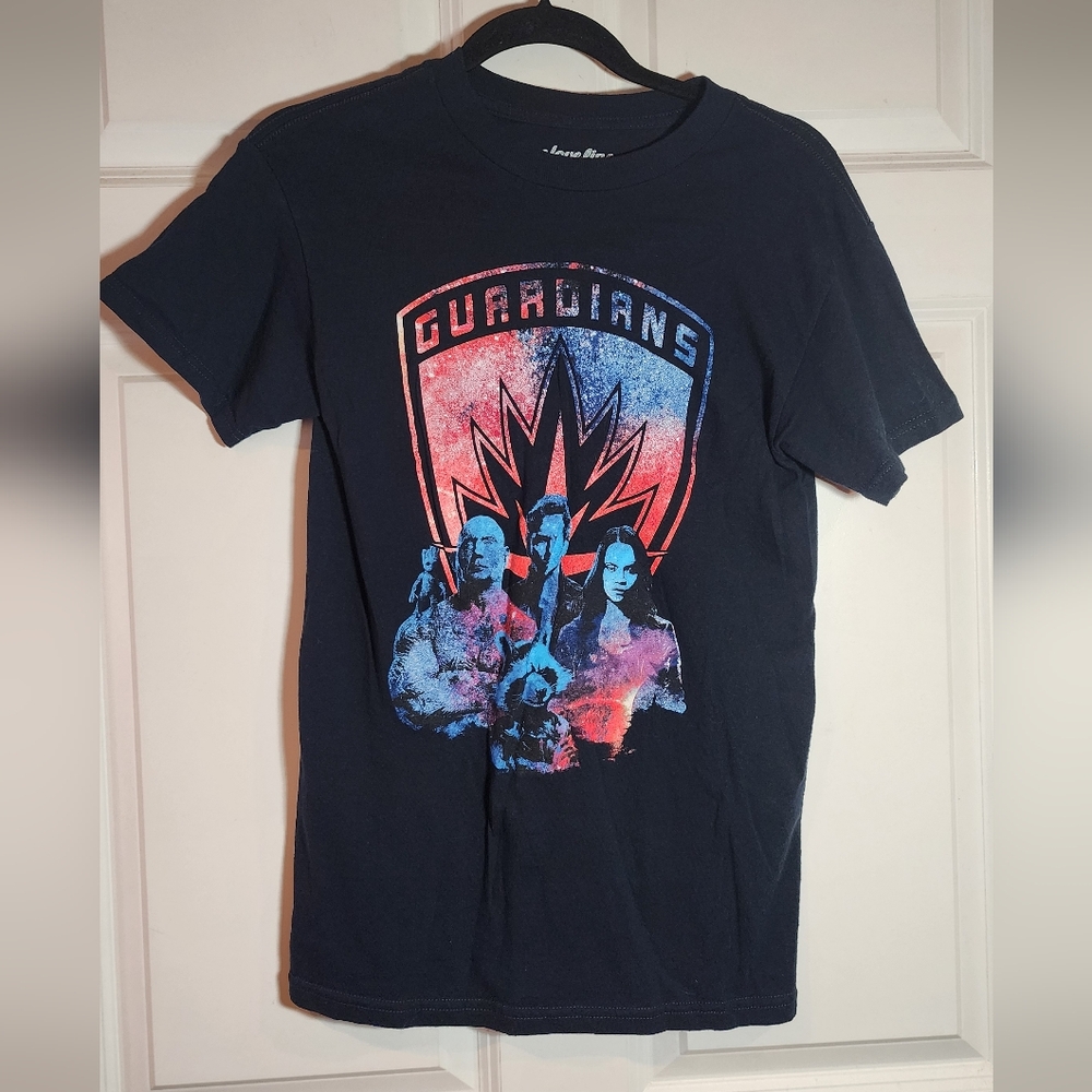 We Love Fine Marvel Gaurdians Of The Galaxy Navy Blue Graphic T Shirt Small